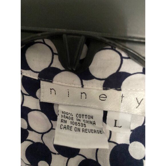 Ninety shirt short  sleeve woman's size L - Picture 5 of 7